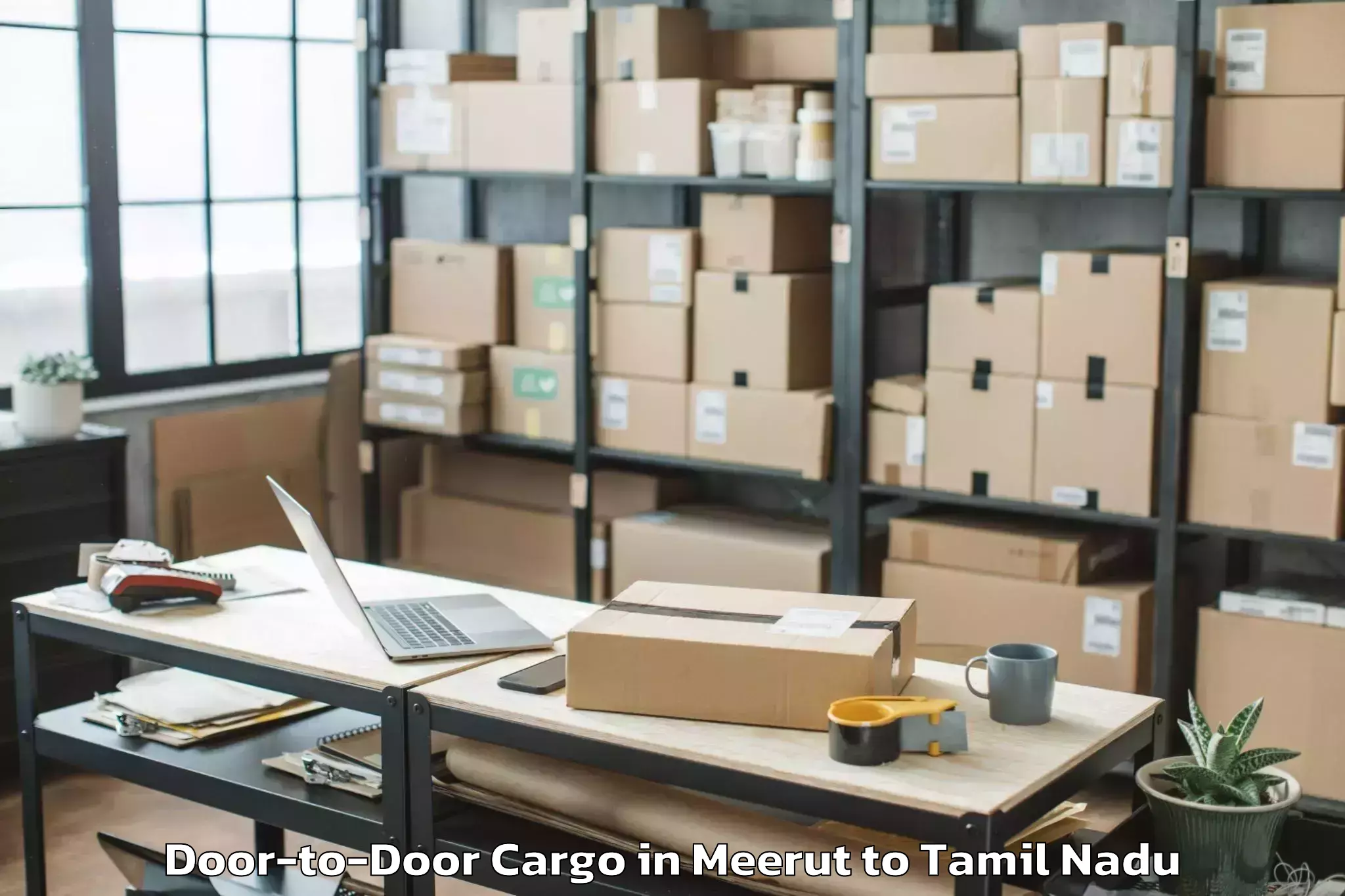 Top Meerut to Kottaiyur Door To Door Cargo Available